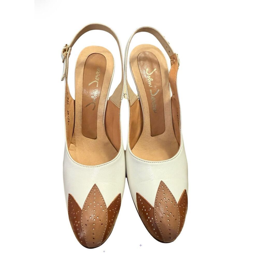 John JerroโVintage Sling Back Spectator Pumps Sz. 6 1960/1970